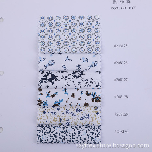 White Poplin Dot Printed Fabrics For Sewing Shirts